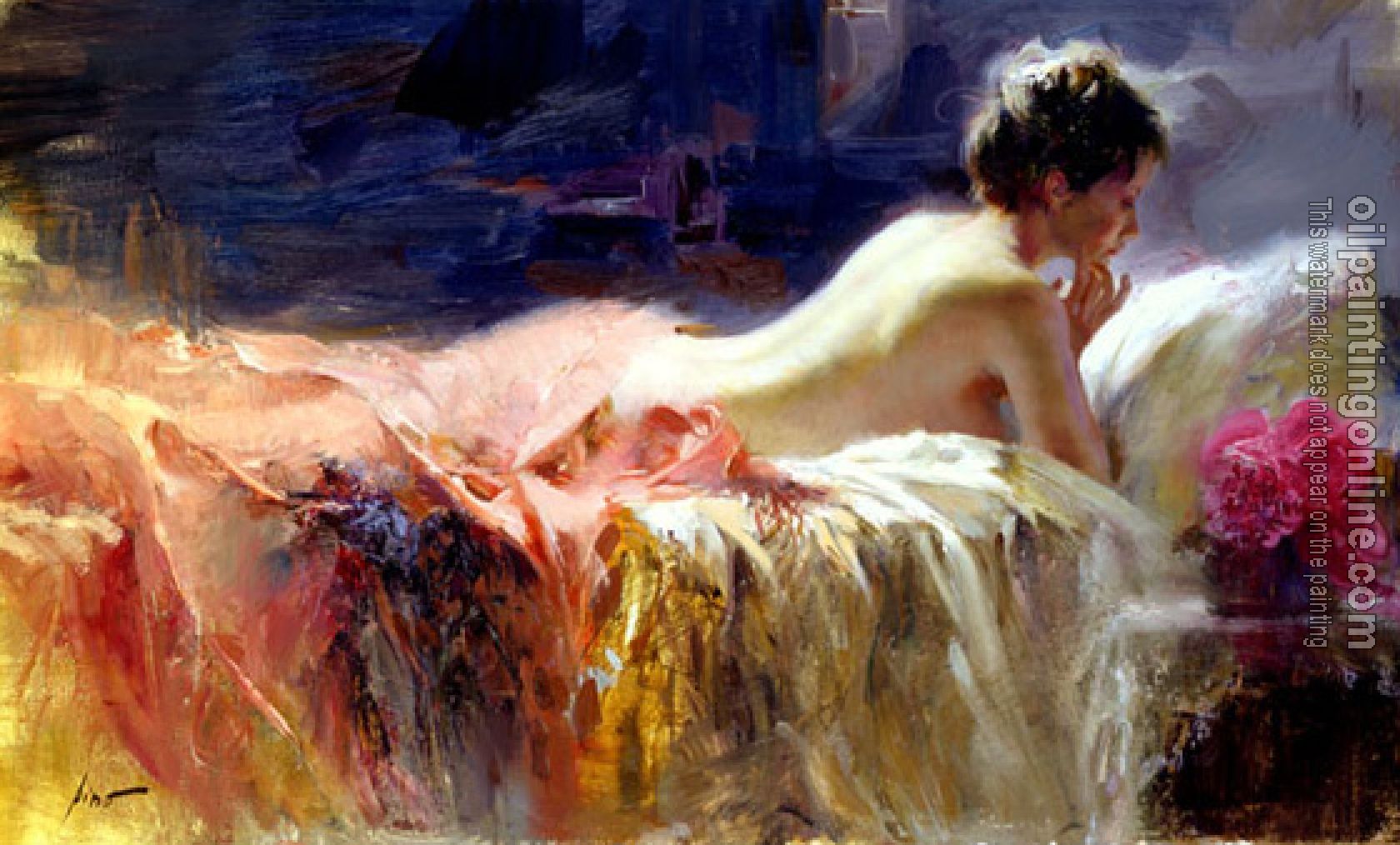 Pino Daeni - Impression oil painting.